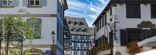 Strasbourg in France, half-timbered houses in the historic center
