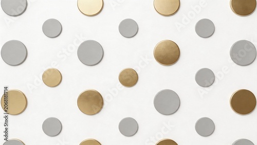 Pattern of Gold and Gray Circles