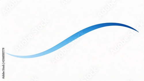 Blue wave line on white background
