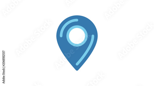 Foto Blue Location Pin Icon Symbol.