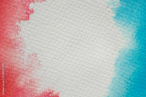  Red und blue Watercolor Paint Splashes on Textured Paper. American themed background with Copy space for text for national holidays, election campaigns and Independence Day,Labor Day,Election Day 