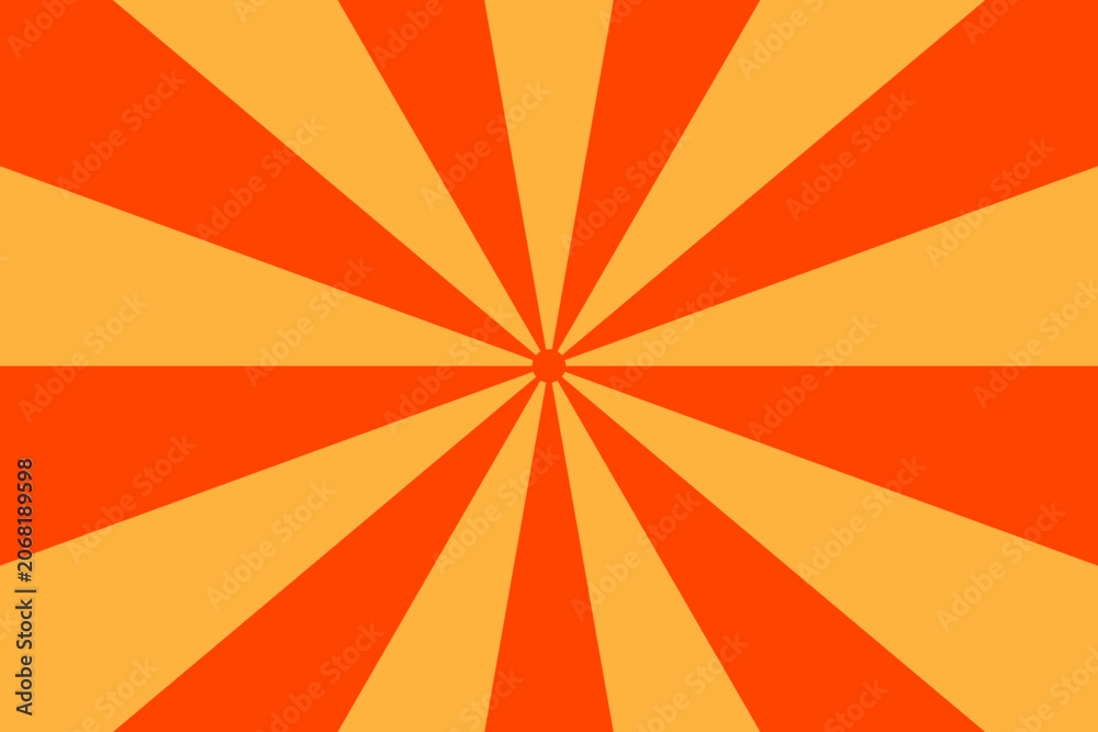 Obraz premium Retro Sunburst Background with Orange and Yellow Rays for Graphic Design Projects and Vintage Poster Layouts