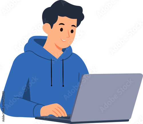 man with laptop