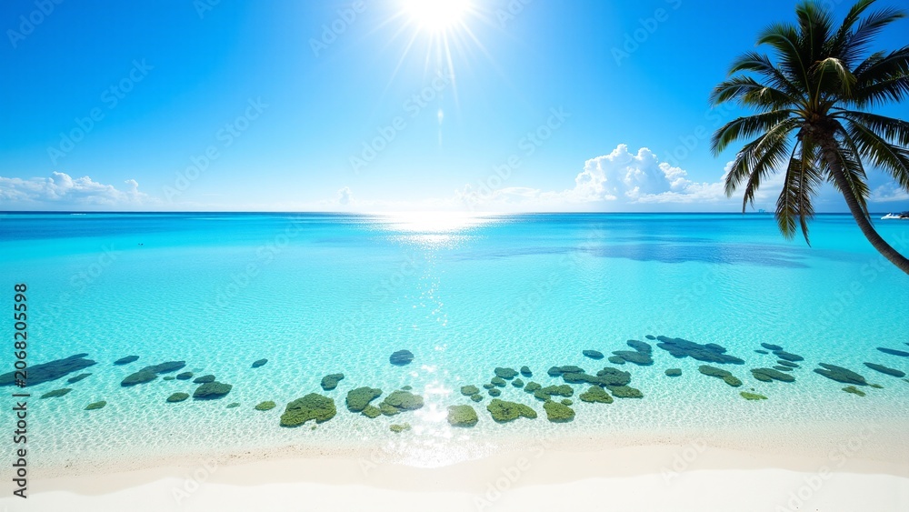 Fototapeta premium Crystal Clear Beach Sunset