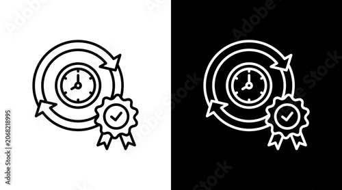 Photos Consistency Outline White Icon Set Design