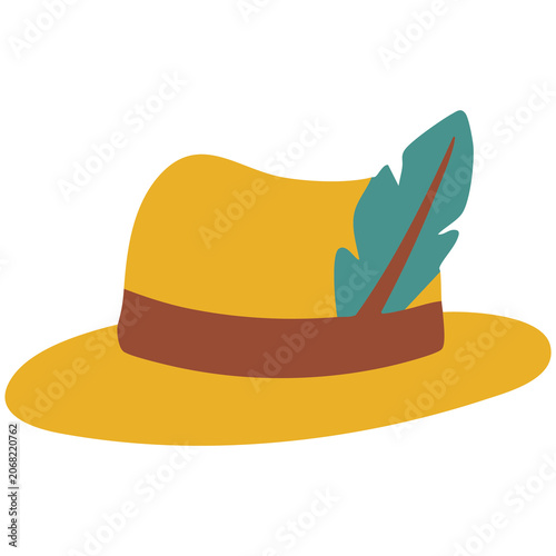 Canvastavla Vintage Hat with Feather