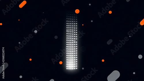Abstract digital graphic with glowing dots