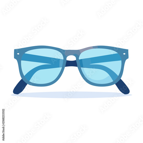 Blue Sunglasses Flat Design Illustration