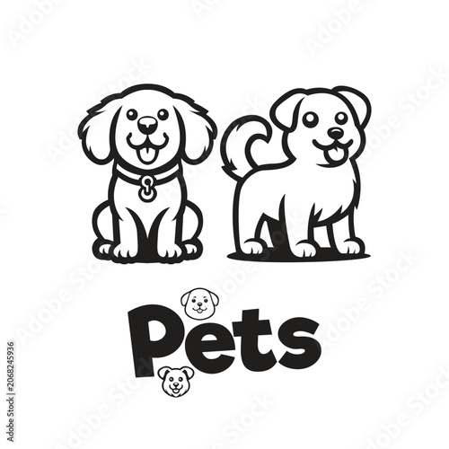 Pet set logo template