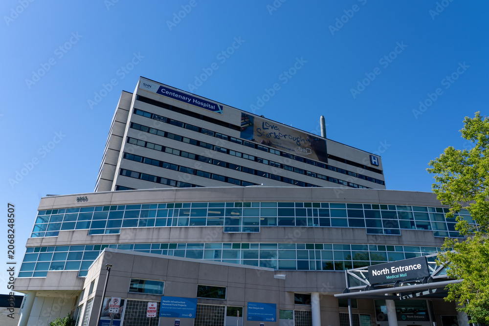 Fototapeta premium Toronto, Canada - June 21, 2026: Centenary Hospital campus of the Scarborough Health Network, located in Toronto, Ontario, Canada