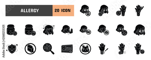Foto 20 VIP Glyph Icon Illustration Set