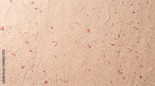 Natural handmade paper with flower petals.