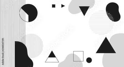 Abstract Geometric Shapes Composition