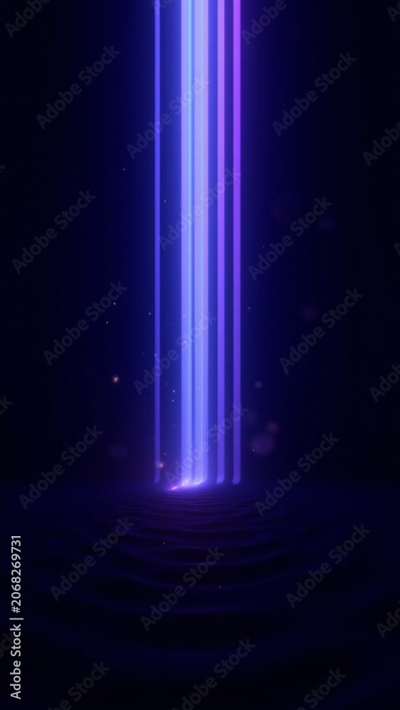 Obraz premium Futuristic Vertical Neon Gradient Background