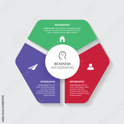 Vector circle element for infographic.