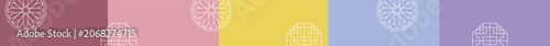 Korean Traditional Color Banner Background with Decorative Pattern