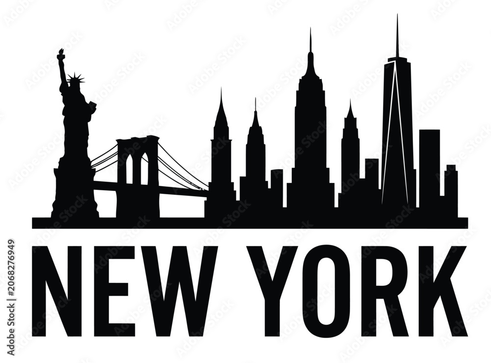 Obraz premium Vector Icon of New York City Skyline