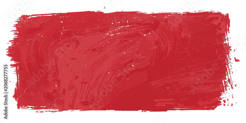Vászonkép Grunge red paint texture background with brush strokes, splashes and rough old p