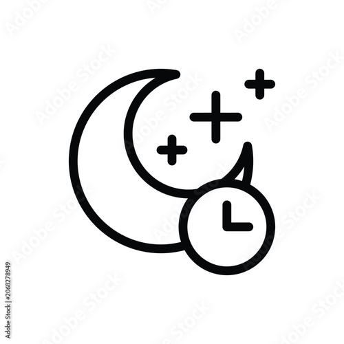 Night Time Outline Icon