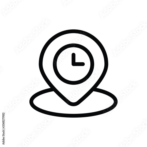 Pin Map Outline Icon
