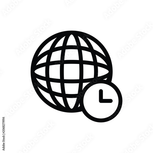 Timezone Outline Icon