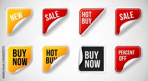 Vibrant Sale & Offer Corner Tags: Boost Your Business Deals