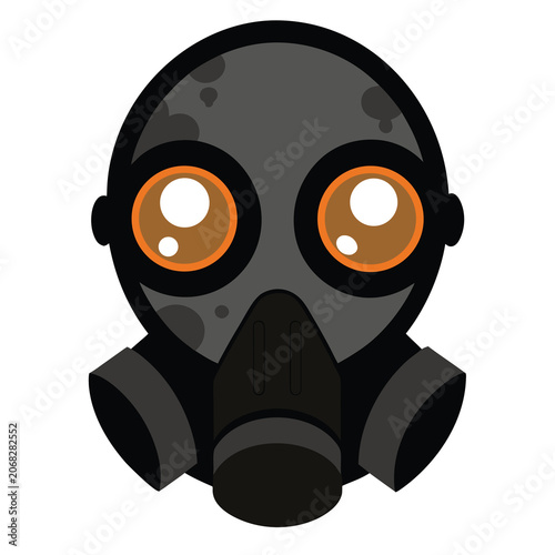 Gas mask icon vector illustration protective equipment