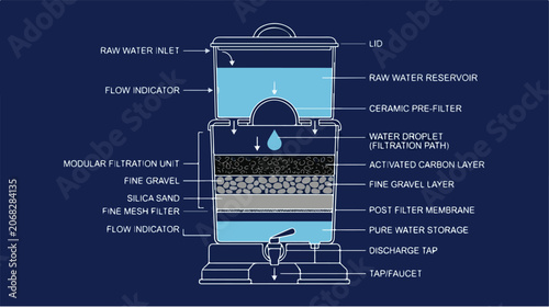 Bild auf Leinwand Water Purifier Machine System.