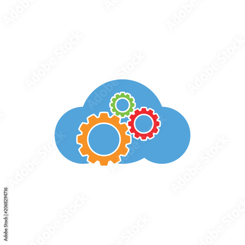 Cloud technology logo icon