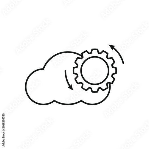 Cloud technology logo icon