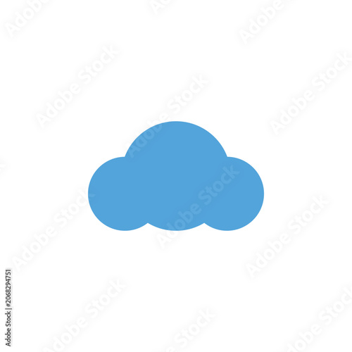 Simple blue cloud icon