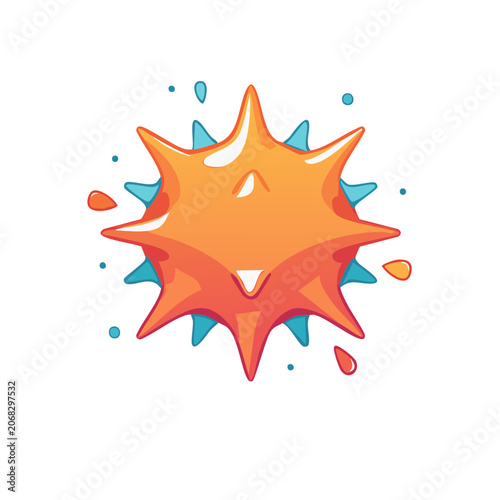 Colorful starfish flat vector illustration