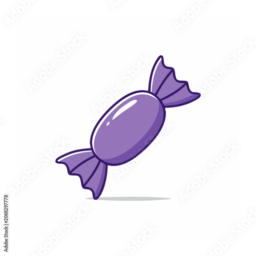 Purple wrapped candy illustration