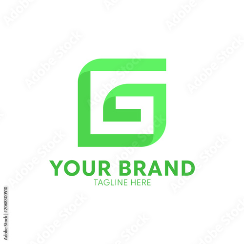 Green letter G logo with an overlapping folded design