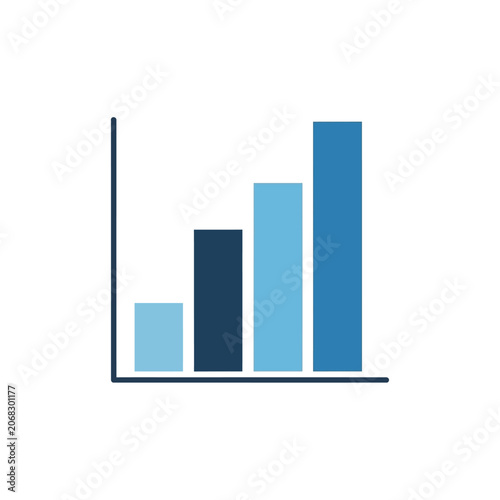 Business Growth Progress Bar Graph Illustration Showing Upward Statistical Trends for Corporate Performance Analytics