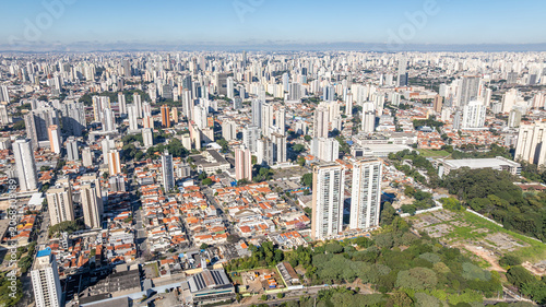 Marginal Tiete in Sao Paulo, aerial view.