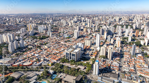 Marginal Tiete in Sao Paulo, aerial view.