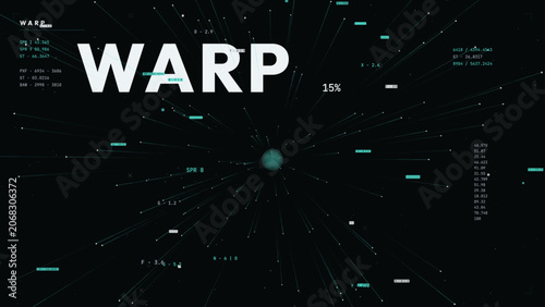 Abstract teal warp streaks background with modern geometric composition contemporary vector illustration art trendy fluid shapes design template for poster banner wallpaper social media