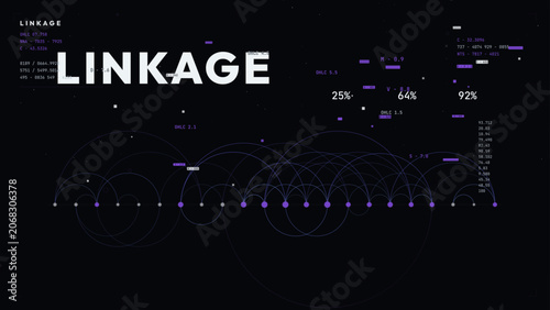 Abstract arc diagram background with digital data visualization and network connection modern technology infographic vector illustration big analytics science design template for presentation