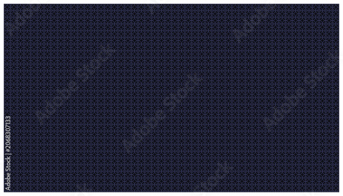 Fotografija Dark navy blue background with intricate geometric circular pattern repeating seamless