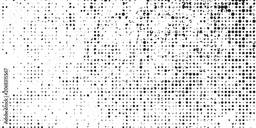 Vector halftone gradient texture. Vanishing polka dot background. Repeating dots gradation art