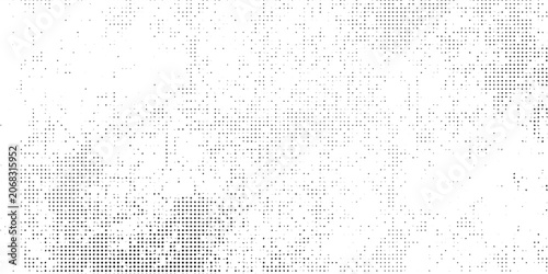 Vector halftone gradient texture. Vanishing polka dot background. Repeating dots gradation art