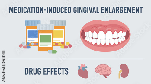 Bild auf Leinwand Medication-Induced Gingival Enlargement Drug Effects