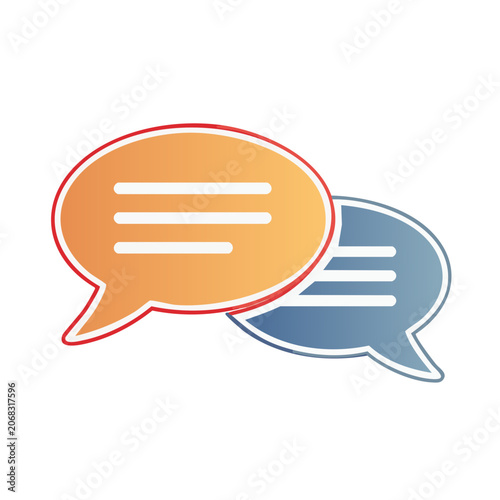 Speech bubble icon for communication and chat