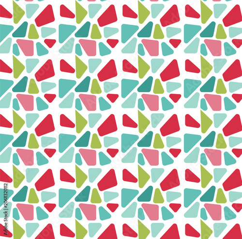 Triangle pattern colorful red, blue and green geometric theme wallpaper background 