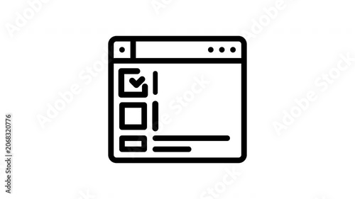 web page minimalist stroke animation