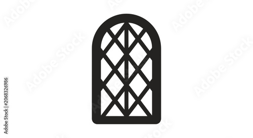 Canvastavla Black Metal Trellis with Lattice Design.