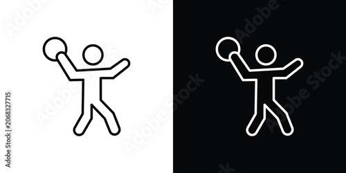 Obraz na płótnie Dodgeball icon for web or mobile apps. EPS10