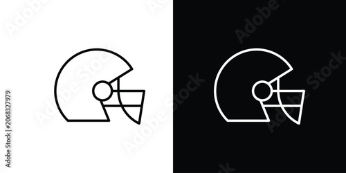 Obraz na plátně Football helmet icon for web or mobile apps. EPS10