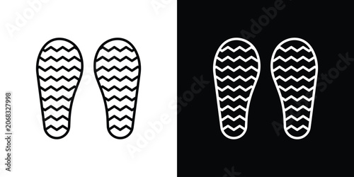 Obraz na plátně Footprint icon for web or mobile apps. EPS10
